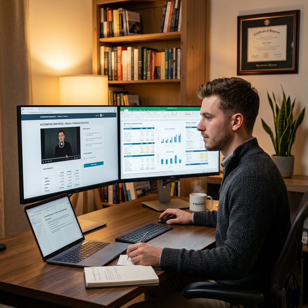 Online accounting learning program